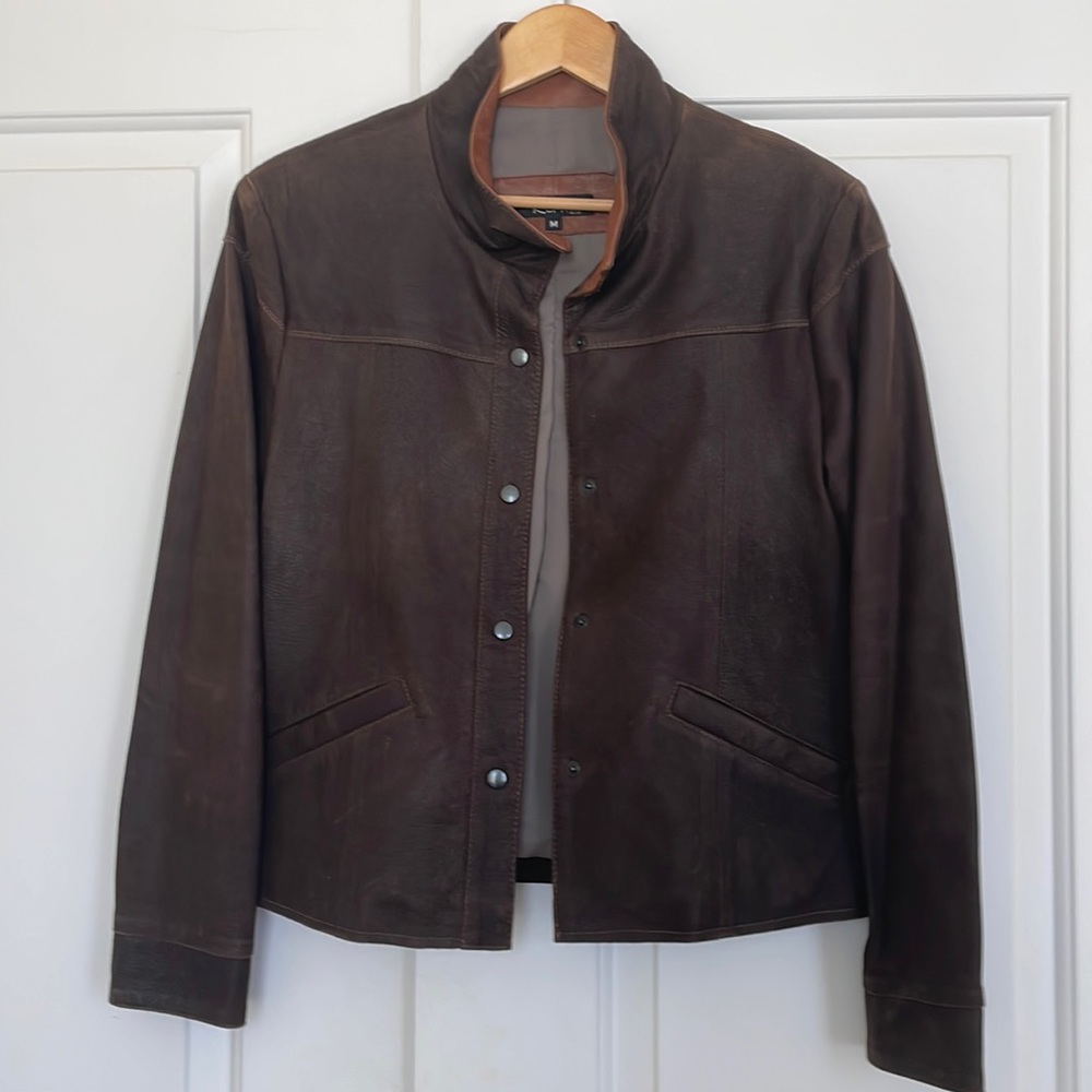 Vintage Leather Moto Jacket Size Medium 
REMY LEATHER